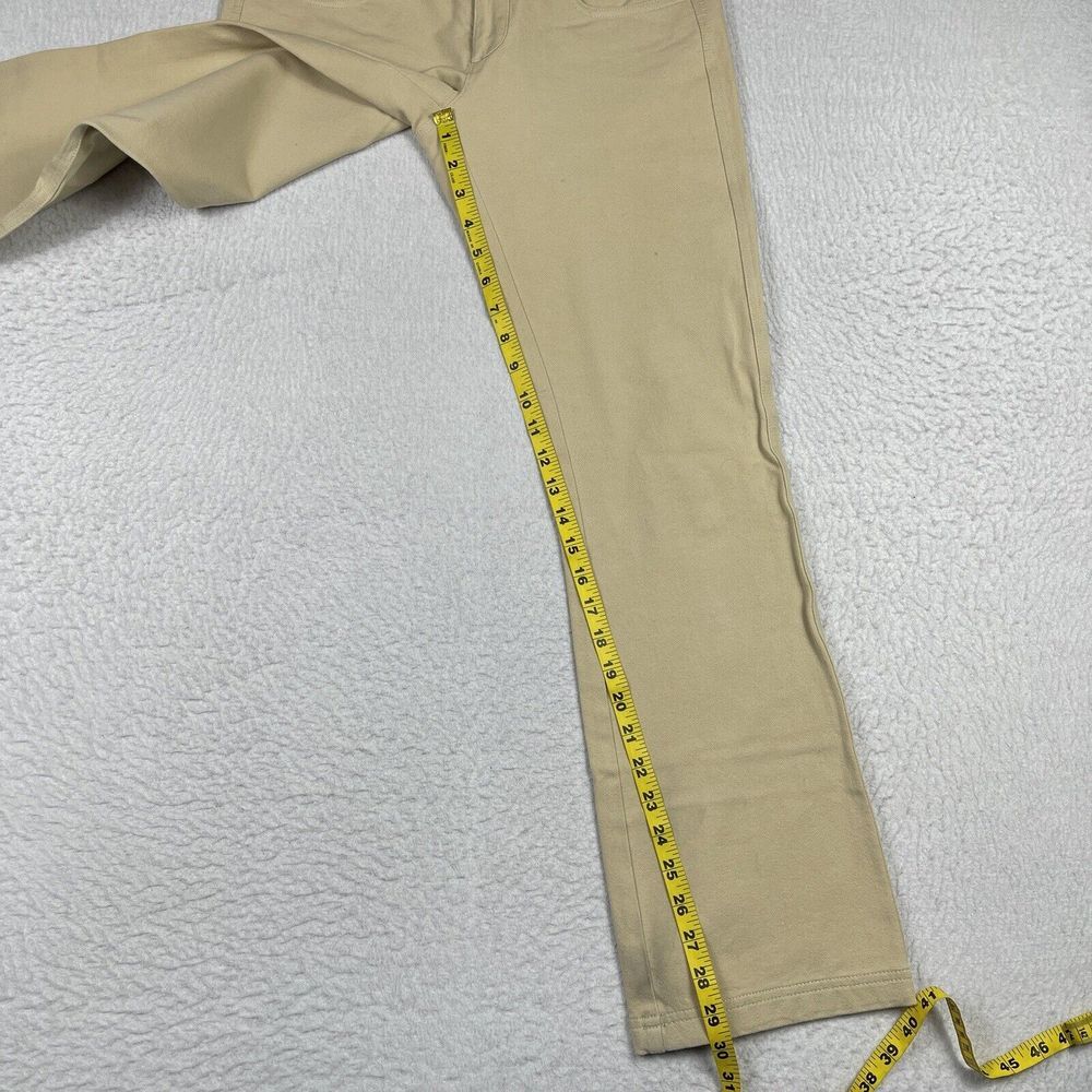 St‎ John Jeans Womens 2 Tan Khaki Denim Boot Cut Casual Bling Career Workwear - Picture 11 of 16